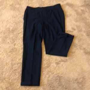 Chicos Travelers Black Size 12 straight leg pants with cuffs. NWOT. Wrinkle Free